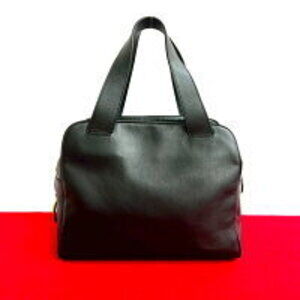 Celine Boston bag dark Navy Blue circle logo charm